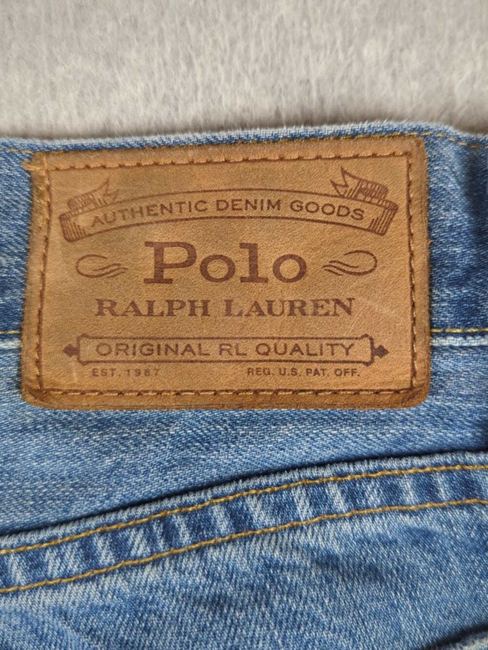 Polo Ralph Lauren Jeans Men's 36x32 (Actual 36x31) Blue Hampton Relaxed Straight - Picture 9 of 11